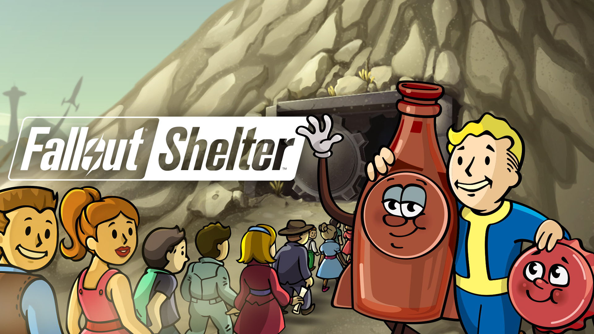 Fallout shelter. Фоллаут шелтер Мистер крышка. Fallout Shelter бутылка и Мистер крышка. Fallout Shelter обновления. Fallout Shelter ps4.